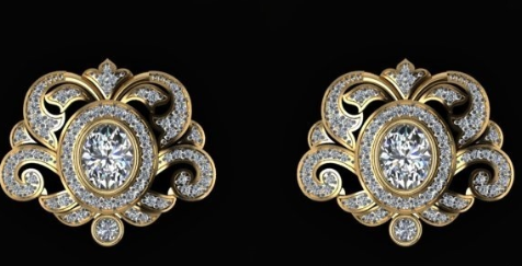 REGAL RUBY CASCADE EARRINGS