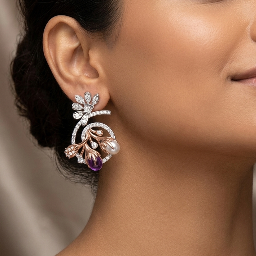 Floral Drop Earrings
