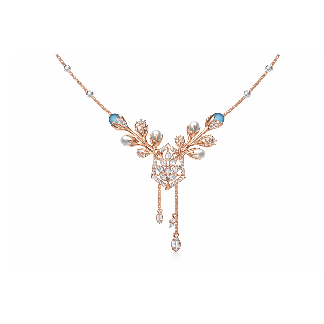 Floral Diamond Necklace