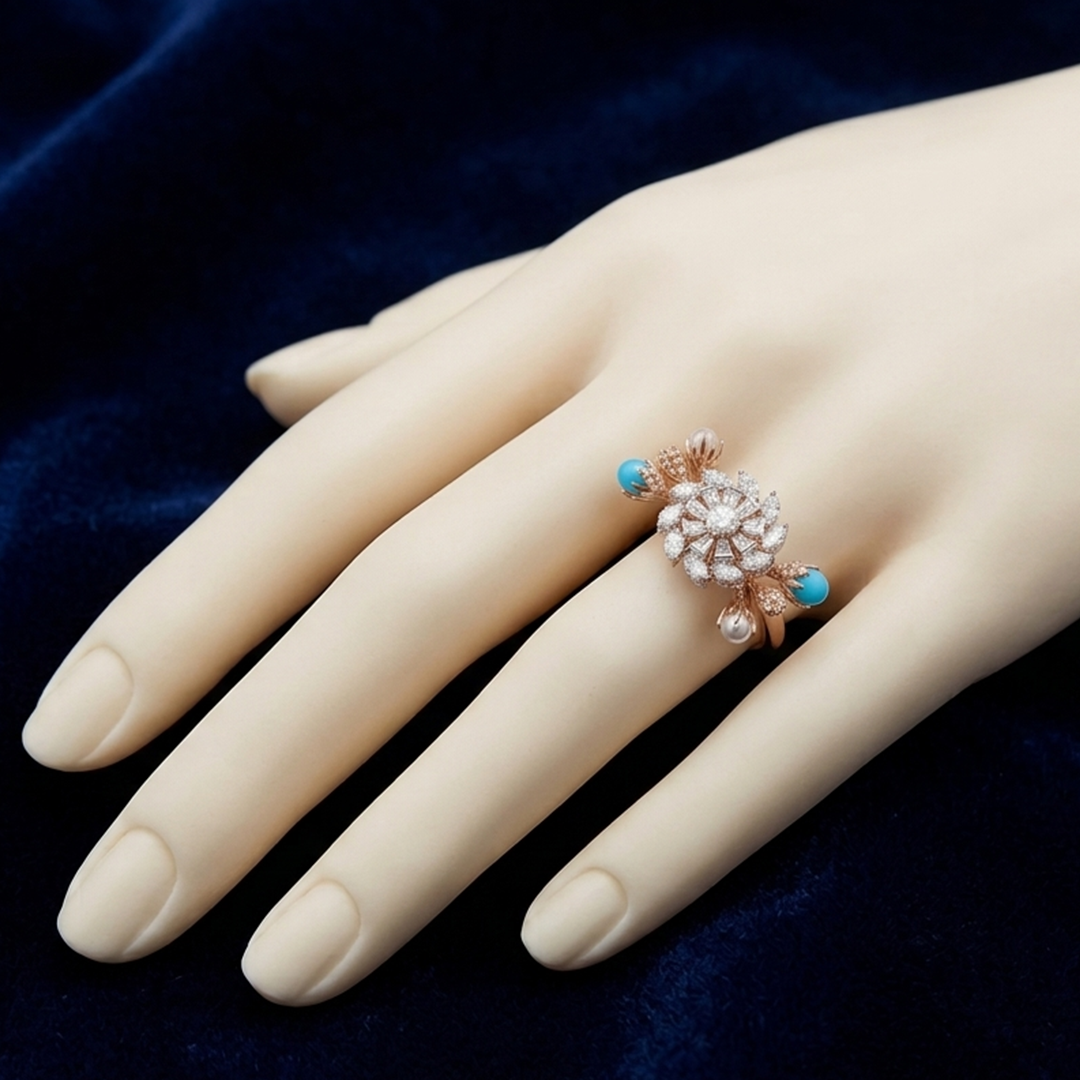 Floral Cluster Ring