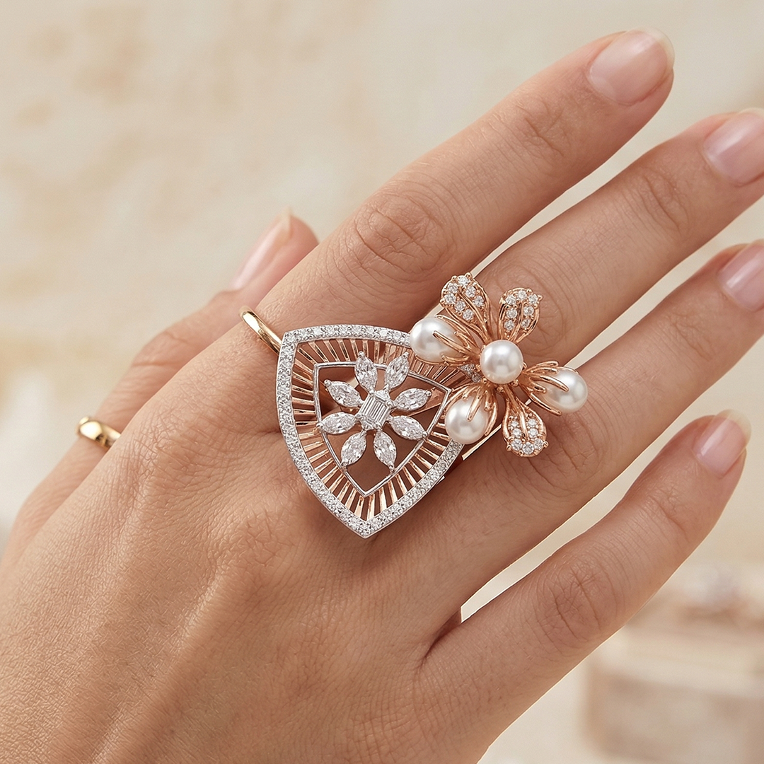 Floral Open Ring