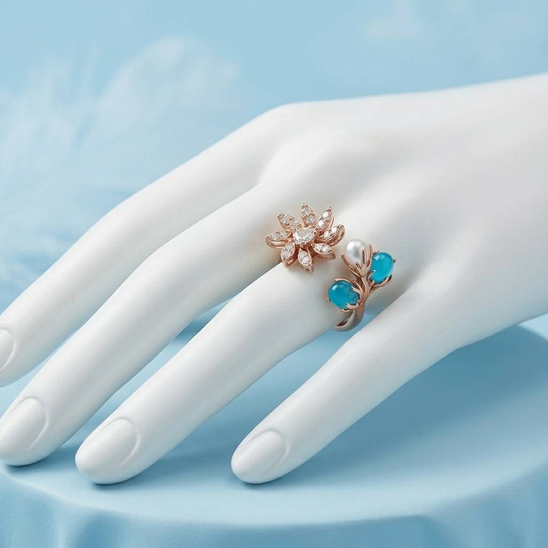 Blue Motif Ring